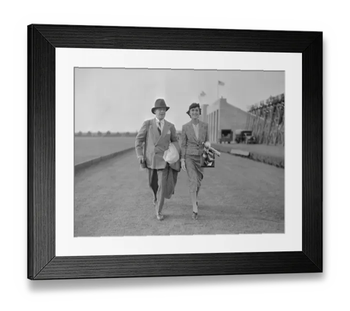 Framed Print : Society Couple Walking Framed Print : Society Couple Walking