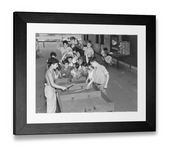 Framed Print : Boys Playing Table Hockey Framed Print : Boys Playing Table Hockey