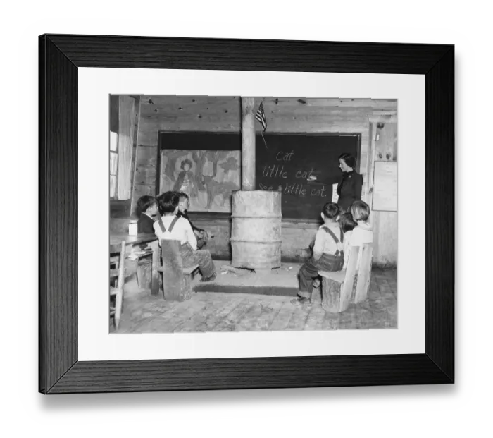 Framed Print : One Room School at Skyline Farm Framed Print : One Room School at Skyline Farm