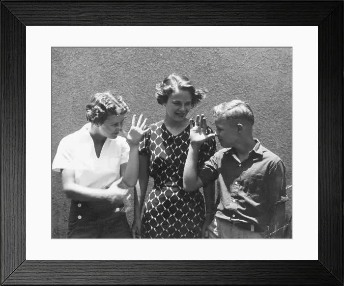 Framed Print : Marlon Brando As Boy With Sisters