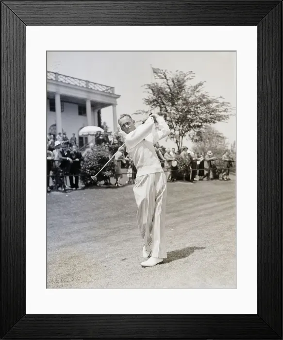 Framed Print : Denny Shute Playing in PGA Golf Tournament Framed Print : Denny Shute Playing in PGA Golf Tournament