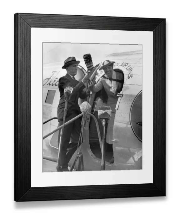 Framed Print : Eleanor Roosevelt and Eddie Rickenbacker Framed Print : Eleanor Roosevelt and Eddie Rickenbacker