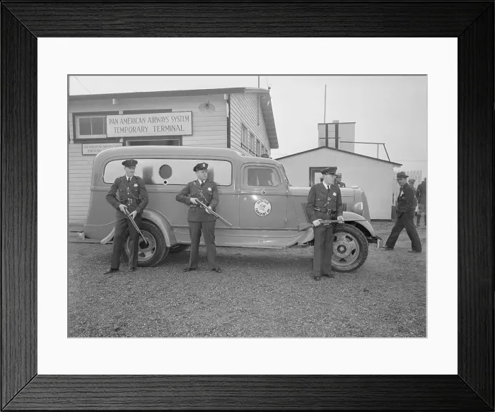 Framed Print : Police In Front Of Truck Framed Print : Police In Front Of Truck