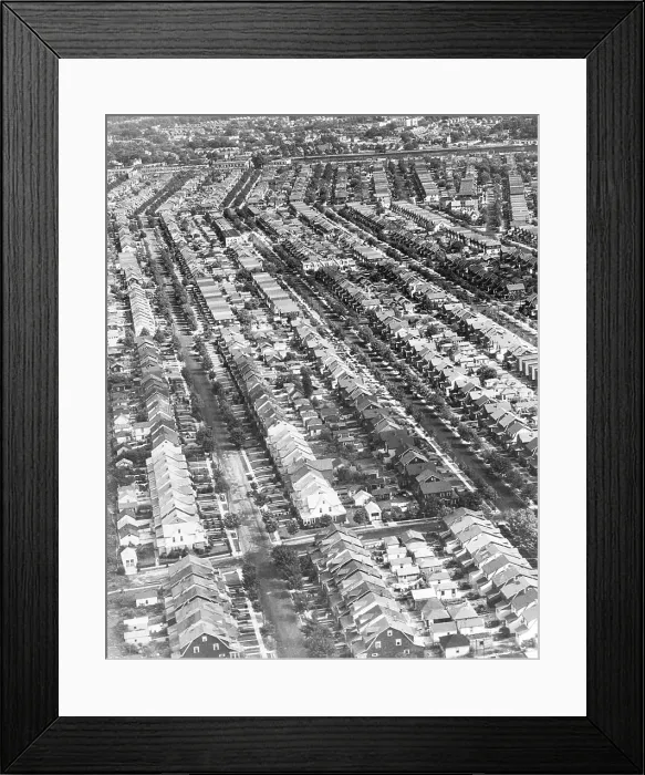 Framed Print : Aerial View Of Queens in New York Framed Print : Aerial View Of Queens in New York