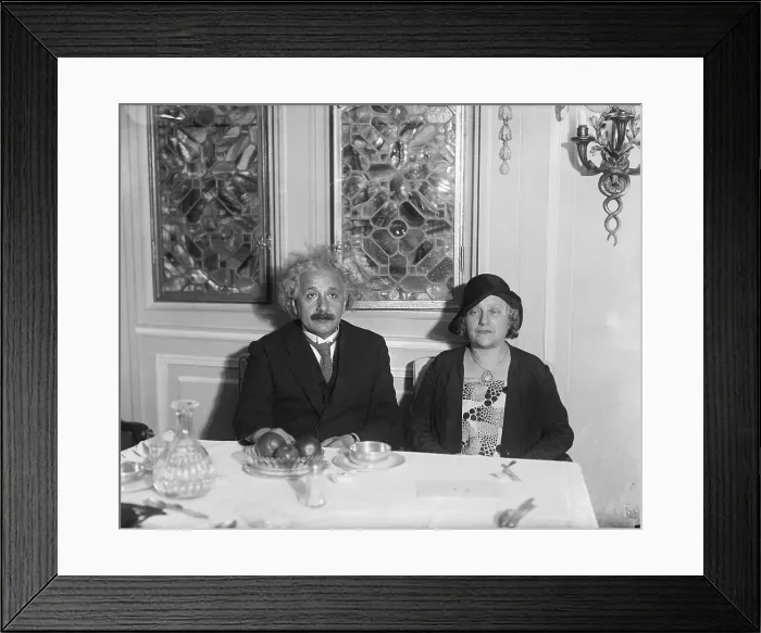 Framed Print : The Einsteins Seated at Dinner Table Framed Print : The Einsteins Seated at Dinner Table
