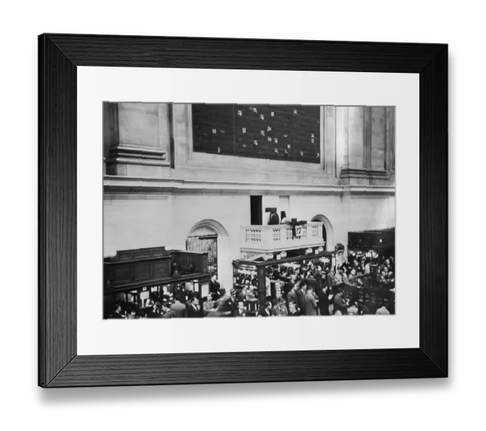 Framed Print : Candid Camera Invades Brokers Bedlam-Stock Exchange Framed Print : Candid Camera Invades Brokers Bedlam-Stock Exchange