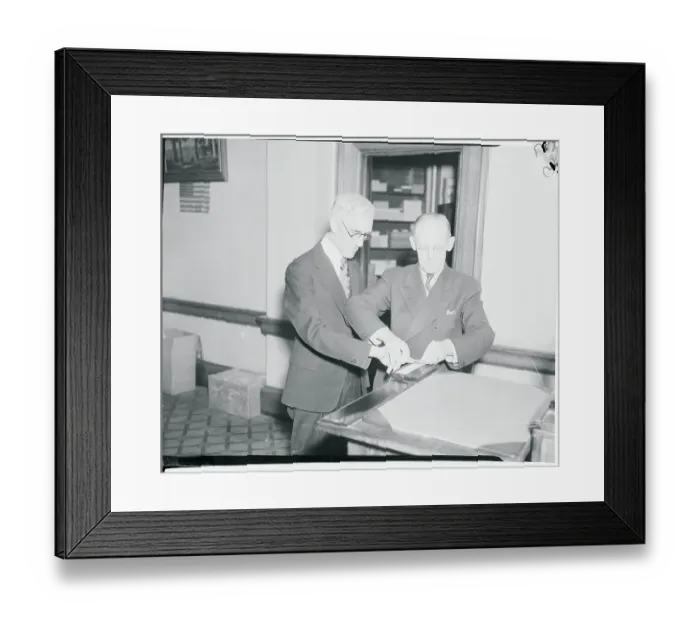 Framed Print : Francis Townsend Being Fingerprinted Framed Print : Francis Townsend Being Fingerprinted