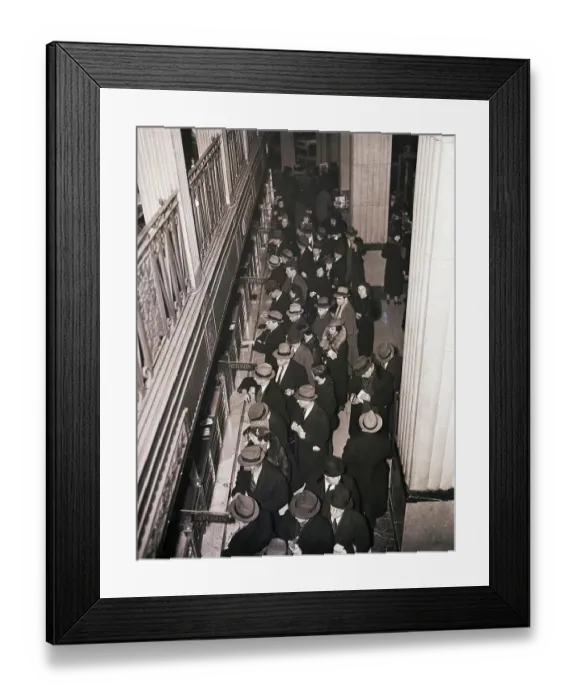Framed Print : Overhead Deposit Transactions At Bank