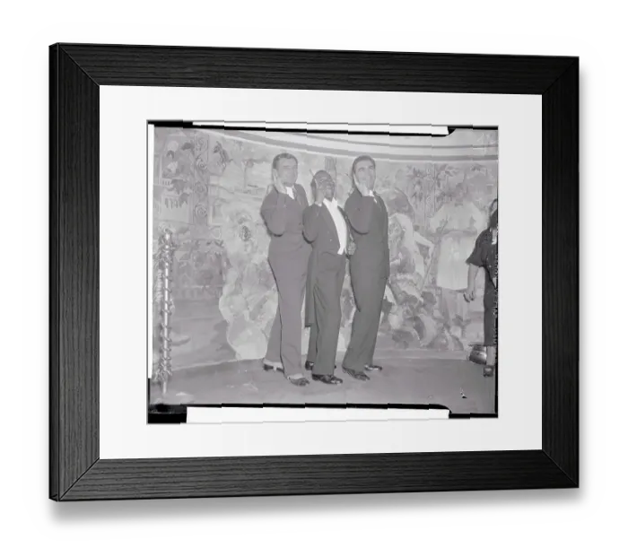 Framed Print : Max Schmeling and Others Posing Together