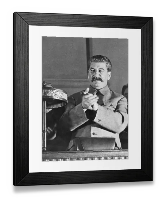 Framed Print : Joseph Stalin Clapping Framed Print : Joseph Stalin Clapping