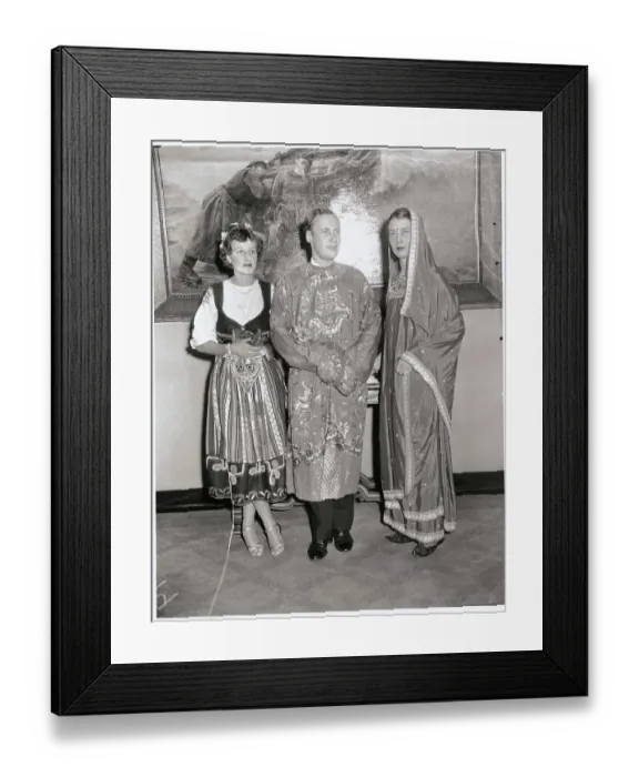 Framed Print : Socialites Posing at Beaux-Arts Ball