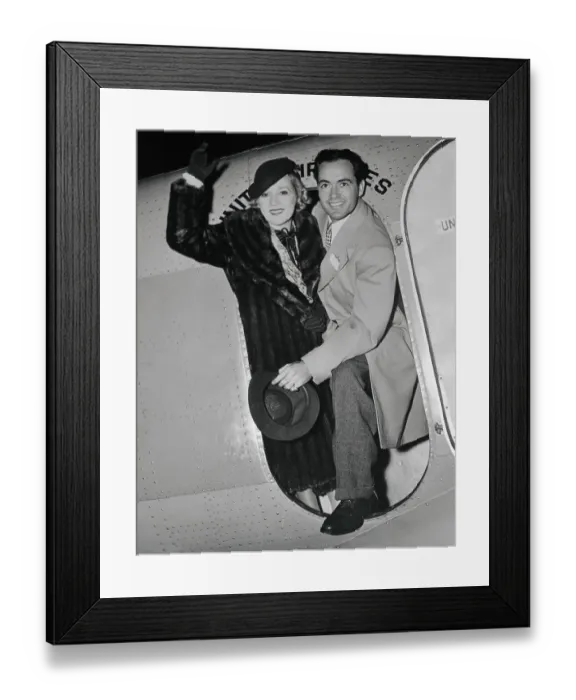 Framed Print : Mary Pickford and Buddy Rogers Inside Airplane Framed Print : Mary Pickford and Buddy Rogers Inside Airplane