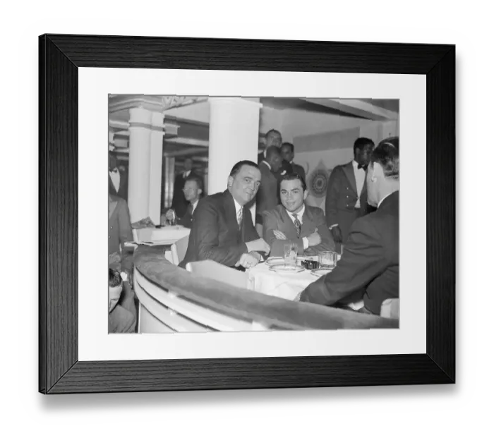 Framed Print : J. Edgar Hoover with Barney Ross Framed Print : J. Edgar Hoover with Barney Ross