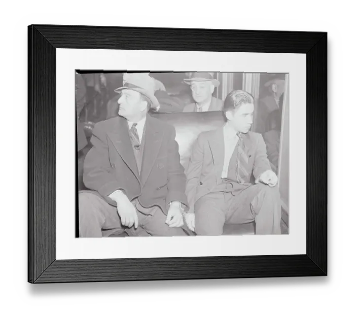 Framed Print : Convicted Suspect James Sullivan Being Transported by Detectives