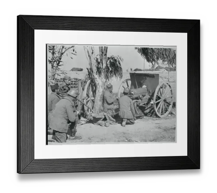 Framed Print : Troops Shelling Positions Framed Print : Troops Shelling Positions