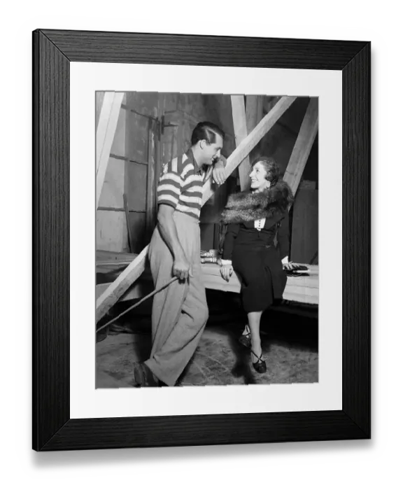 Framed Print : Cary Grant Talking with Carmen Samaniego Framed Print : Cary Grant Talking with Carmen Samaniego