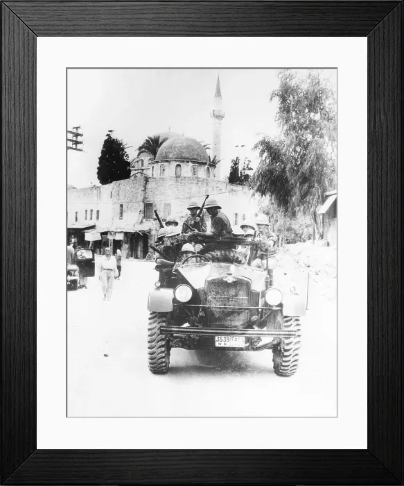 Framed Print : British Troops Patrolling Akko Framed Print : British Troops Patrolling Akko