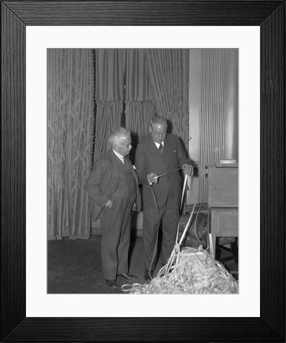 Framed Print : Dr. Alan Dafoe Visits Stock Exchange