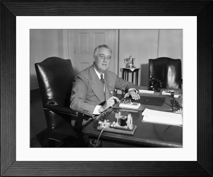 Framed Print : FDR Activates the Bay Bridge Framed Print : FDR Activates the Bay Bridge