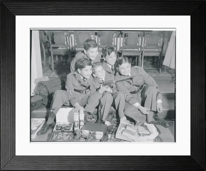 Framed Print : Chaplin Boys at Party