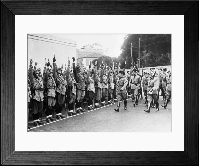 Framed Print : Mussolini Reviewing Blackshirt Militia Framed Print : Mussolini Reviewing Blackshirt Militia