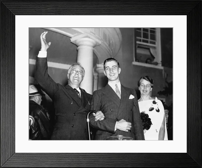 Framed Print : President Roosevelt and Son Framed Print : President Roosevelt and Son
