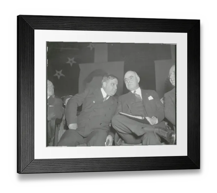 Framed Print : Fiorello LaGuardia Conversing with Mayor Framed Print : Fiorello LaGuardia Conversing with Mayor