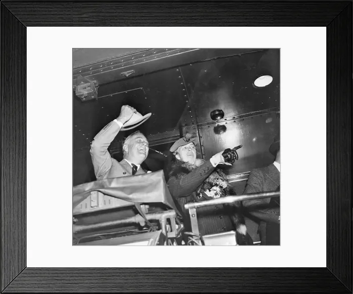 Framed Print : President Roosevelt Raising His Hat Framed Print : President Roosevelt Raising His Hat