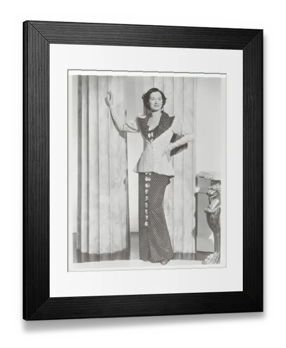 Framed Print : Actress Rosalind Russell Posing in Long Dress