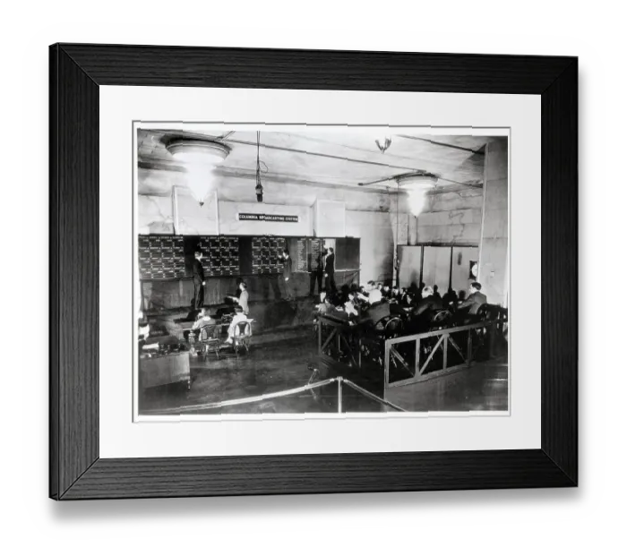 Framed Print : Radio Station Broadcasting Election Returns