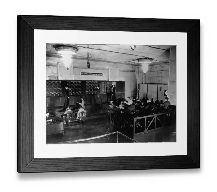 Framed Print : Radio Station Broadcasting Election Returns