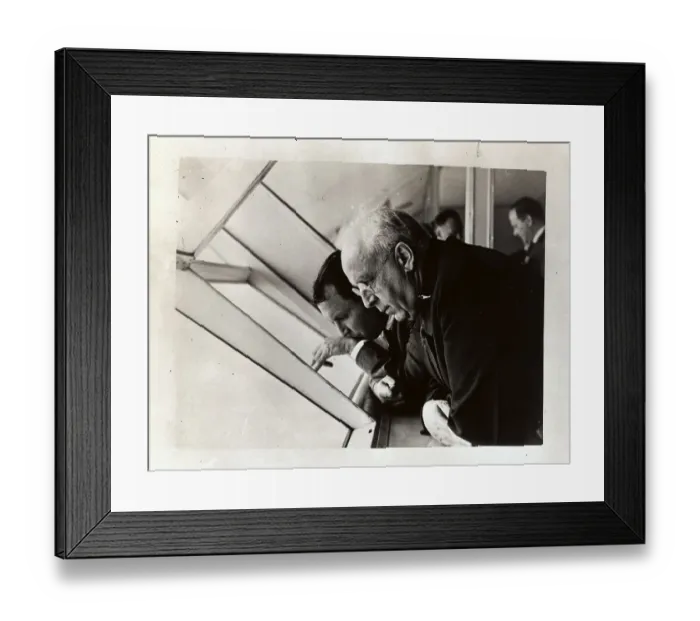 Framed Print : Men at Observation Window on Hindenberg Framed Print : Men at Observation Window on Hindenberg