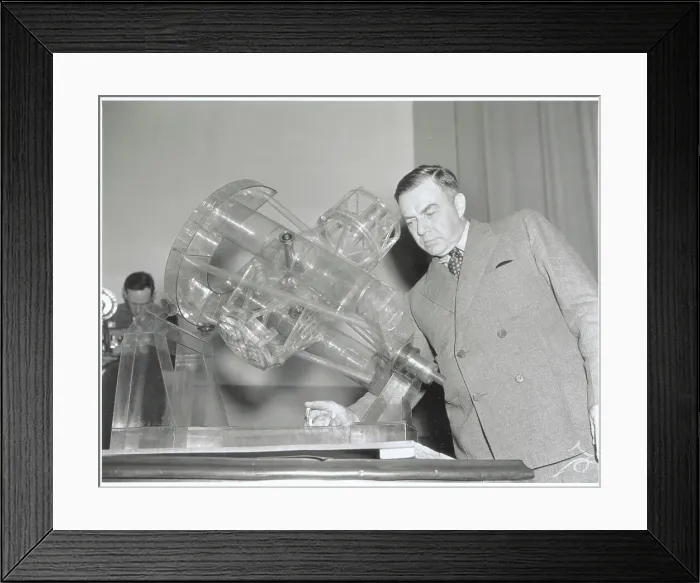 Framed Print : C. S. McDowell with Large Model Telescope Framed Print : C. S. McDowell with Large Model Telescope