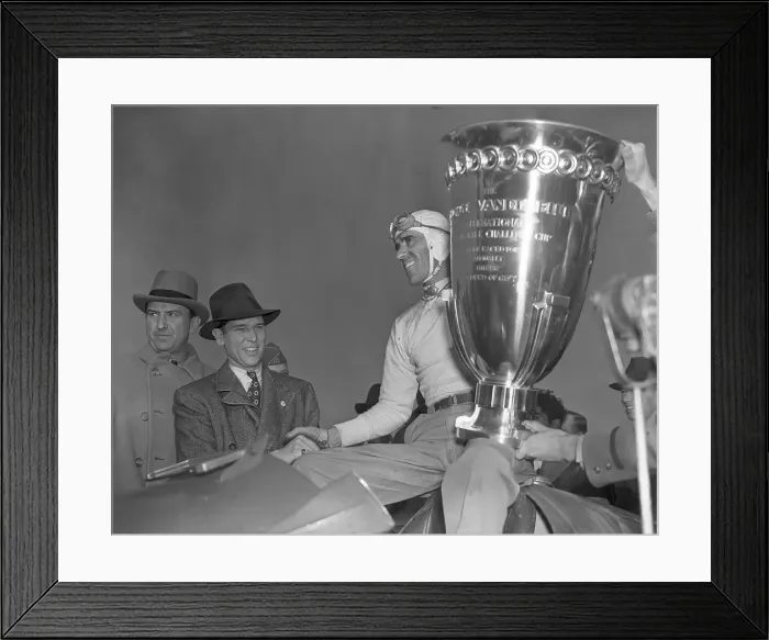 Framed Print : Donor Congratulates Winner Framed Print : Donor Congratulates Winner