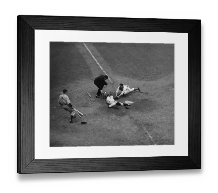 Framed Print : Joe DiMaggio Sliding into Base Framed Print : Joe DiMaggio Sliding into Base