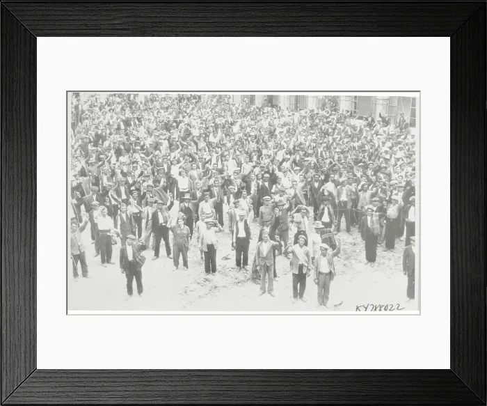 Framed Print : Lenin Battalion Giving Communist Salute Framed Print : Lenin Battalion Giving Communist Salute