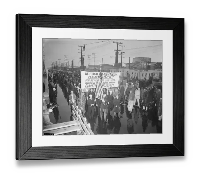 Framed Print : Veterans on Strike Parade At MGM Studios Framed Print : Veterans on Strike Parade At MGM Studios