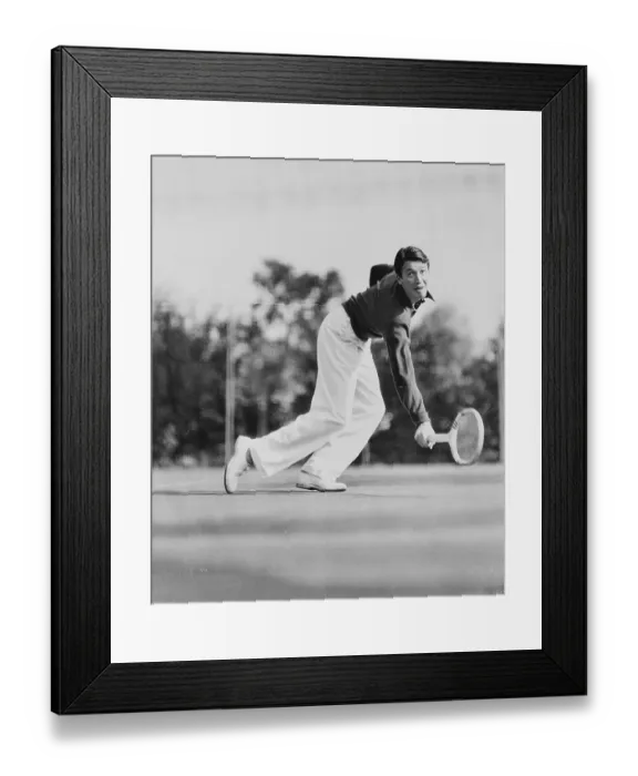 Framed Print : James Stewart Playing Tennis Framed Print : James Stewart Playing Tennis