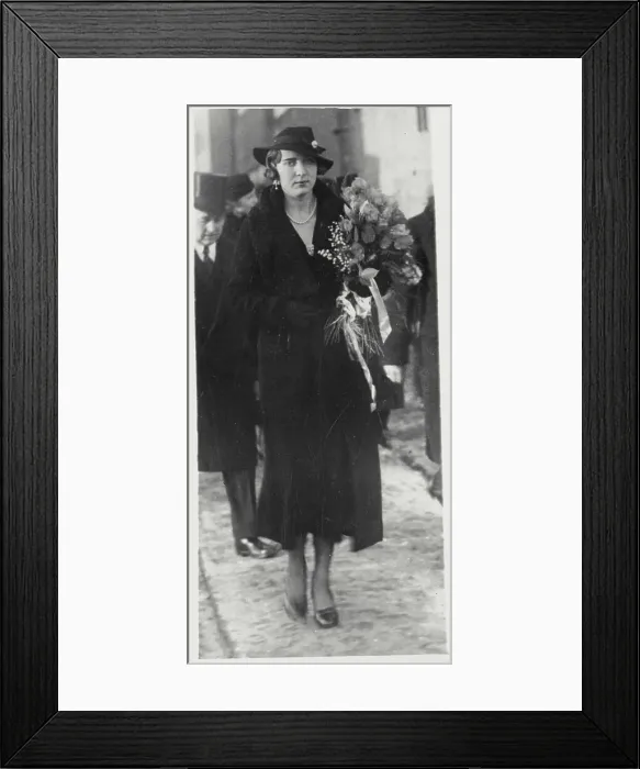 Framed Print : Princess Ingrid Carrying Bouquet Framed Print : Princess Ingrid Carrying Bouquet