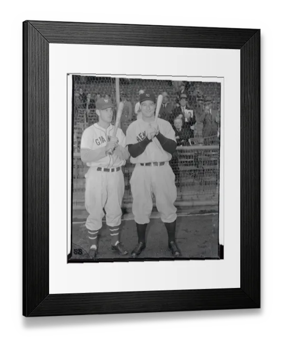 Framed Print : Mel Ott and Lou Gehrig Holding Baseball Bats Framed Print : Mel Ott and Lou Gehrig Holding Baseball Bats