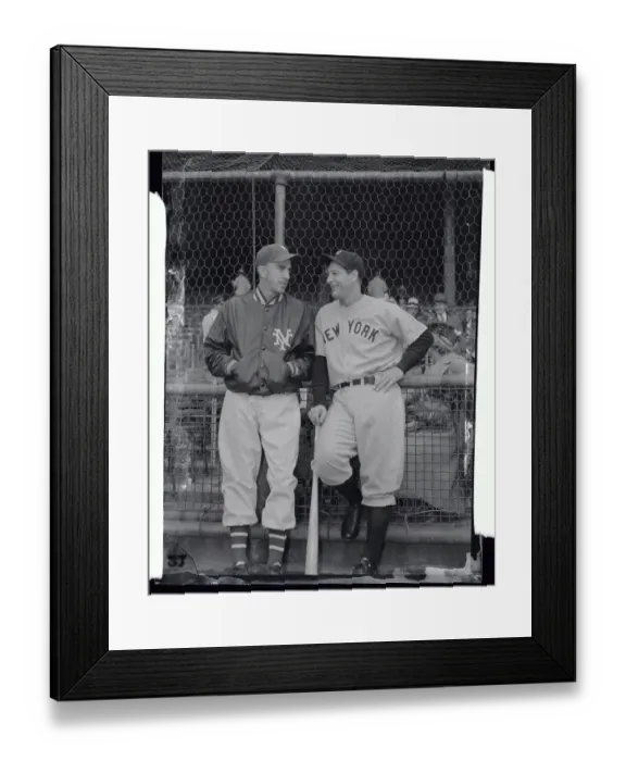 Framed Print : Lou Gehrig Standing with Carl Hubbell Framed Print : Lou Gehrig Standing with Carl Hubbell