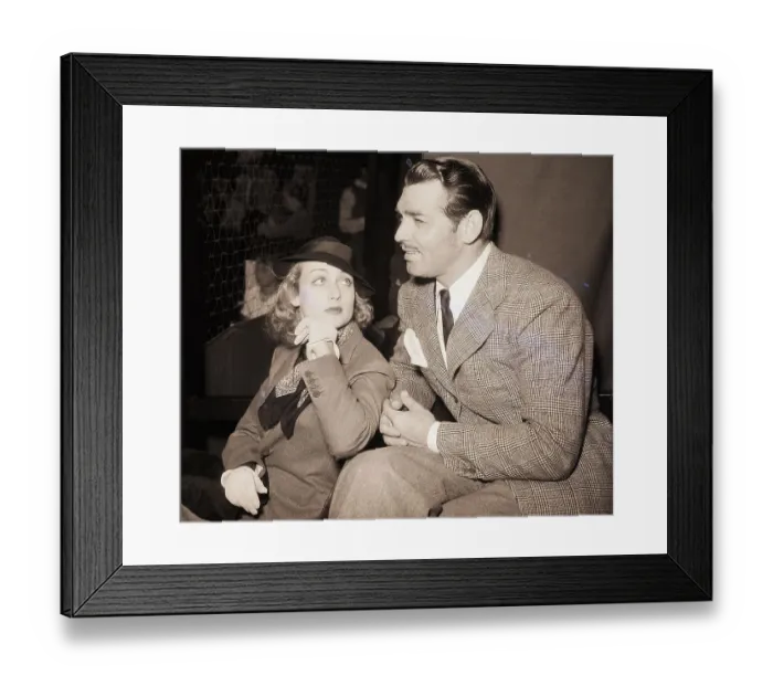 Framed Print : Clark Gable Seated by Carole Lombard Framed Print : Clark Gable Seated by Carole Lombard