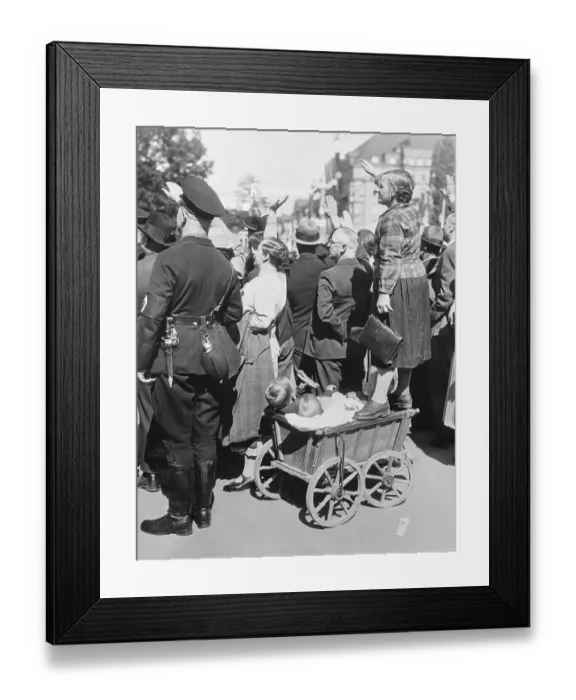 Framed Print : Mother Standing on a Cart Framed Print : Mother Standing on a Cart