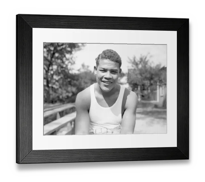 Framed Print : Portrait of Joe Louis Smiling Framed Print : Portrait of Joe Louis Smiling