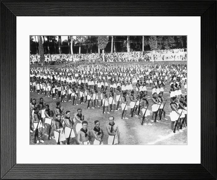 Framed Print : Mussolini Supporters
