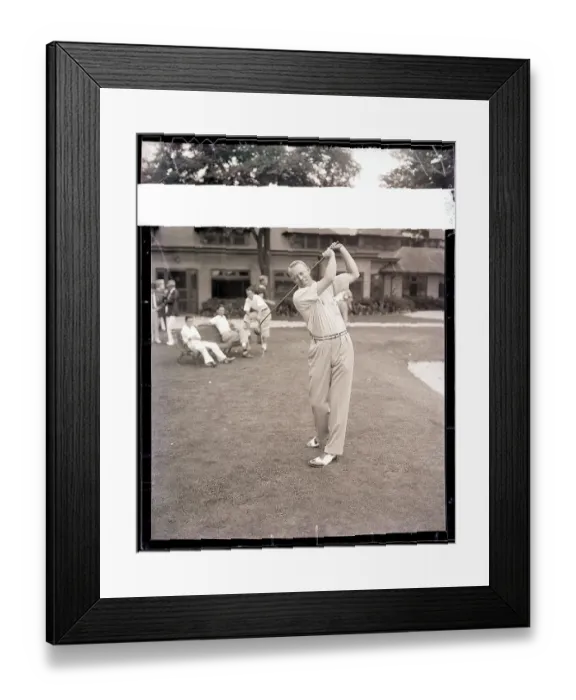 Framed Print : Don Armstrong Practicing for Tournament Framed Print : Don Armstrong Practicing for Tournament