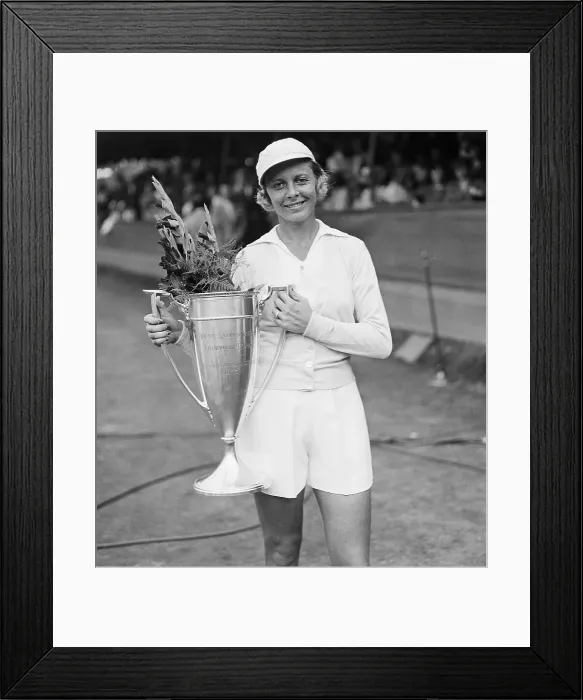 Framed Print : Alice Marble Shown with Champion Cup Framed Print : Alice Marble Shown with Champion Cup