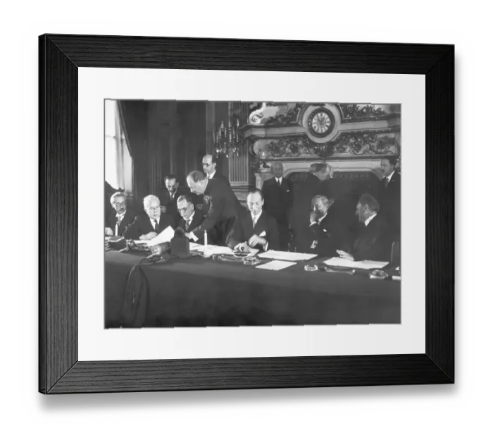 Framed Print : Officials Sign Franco-Syrian Treaty Framed Print : Officials Sign Franco-Syrian Treaty