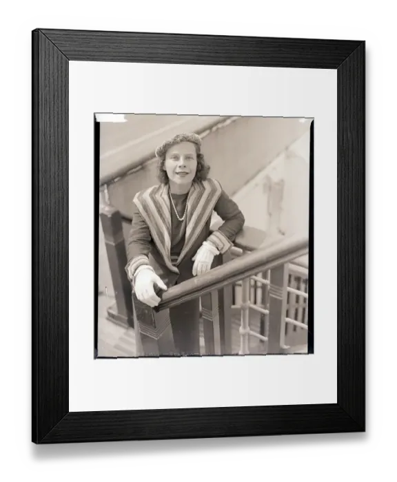 Framed Print : Ruth Gordon on the Deck of Queen Mary Framed Print : Ruth Gordon on the Deck of Queen Mary