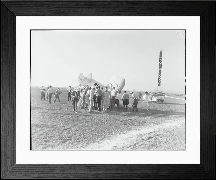 Framed Print : Mechanics Working on Jacobson's Plane